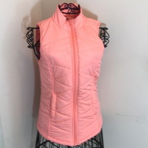 Red Camel Peach Puffer Vest with Zipper & Size Pockets XS